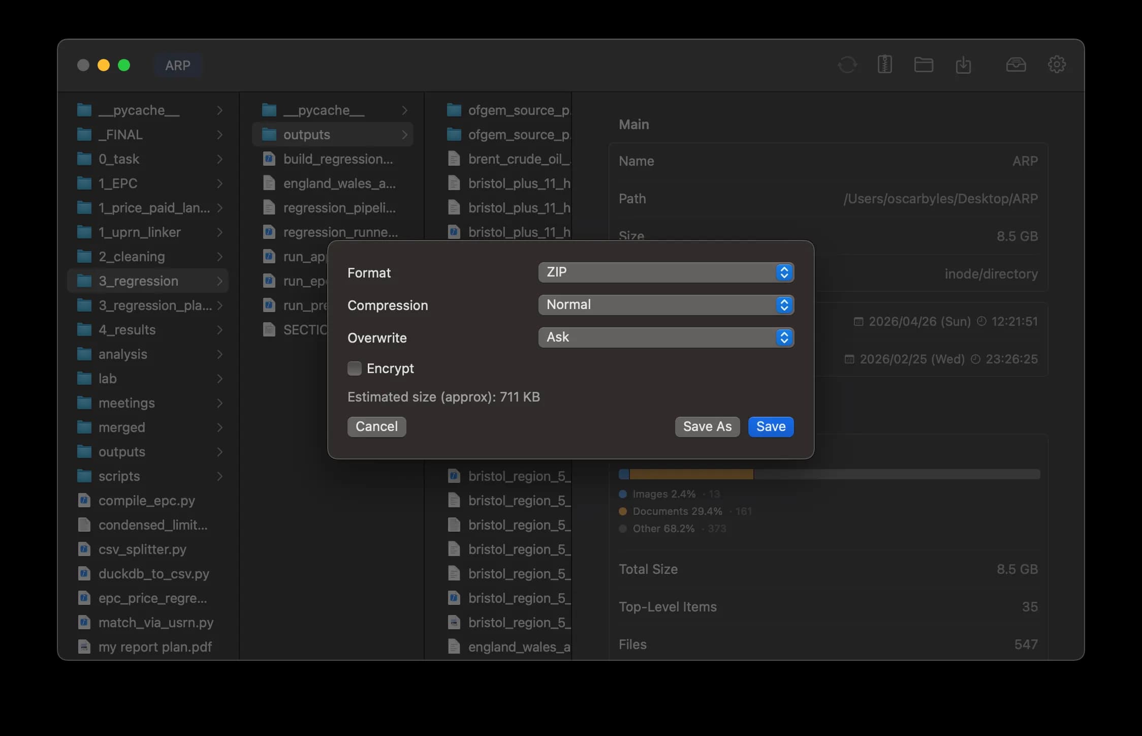 Zentro compression and encryption controls